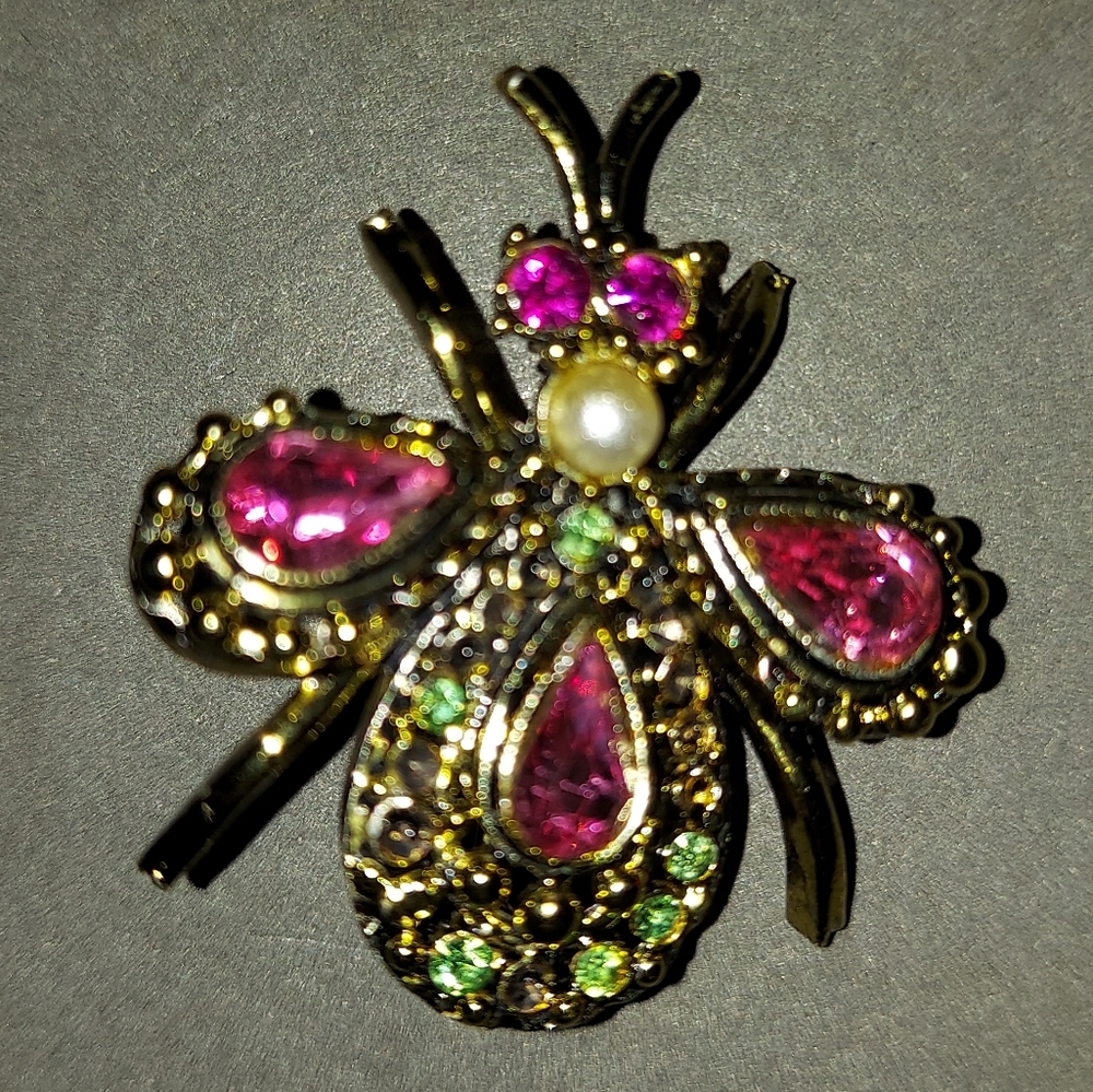 Vintage Dodds bug brooch